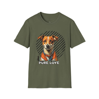 Pure Love Dog Unisex T-Shirt - Softstyle Cotton Tee for Animal Lovers