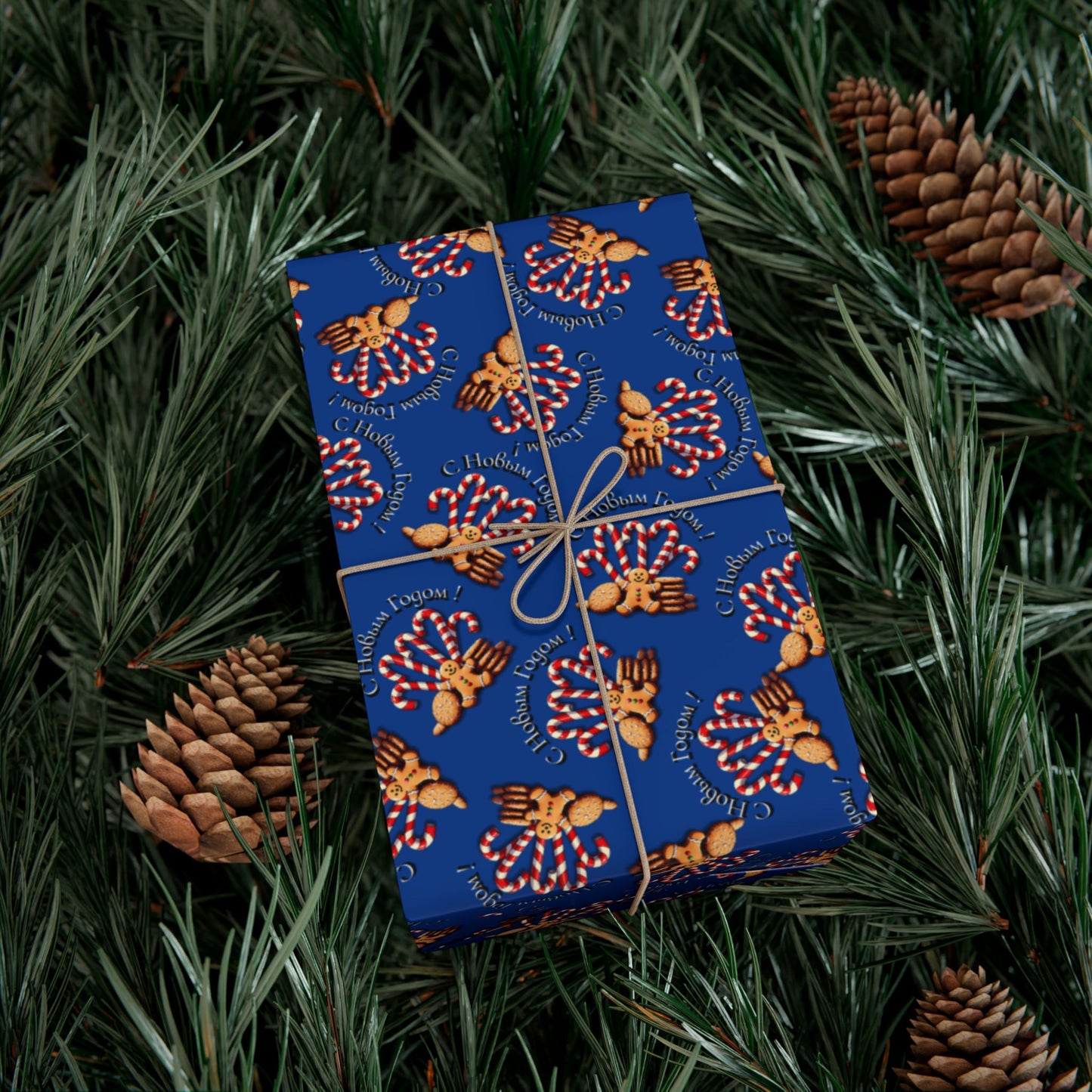 Firework Pattern Gift Wrap Paper — Festive Blue Wrapping Sheets for Celebrations