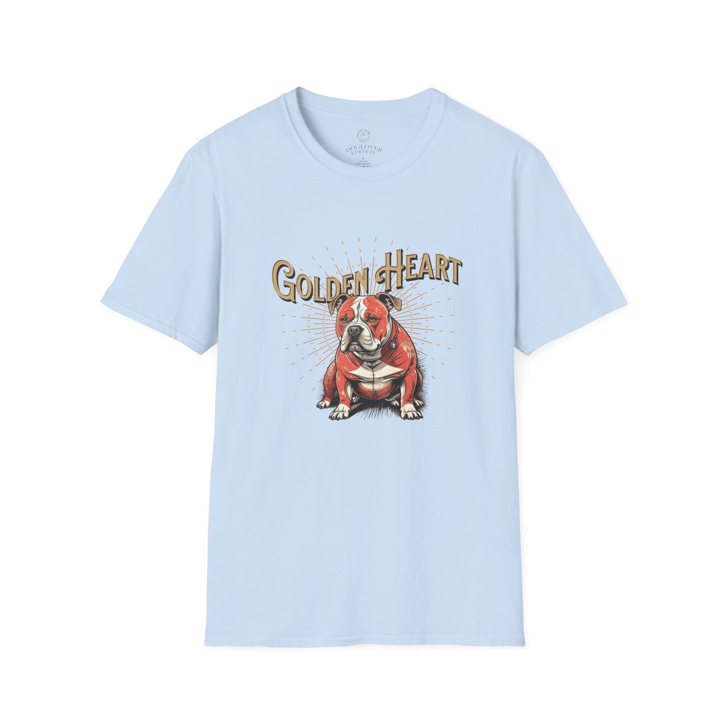 Golden Heart Bulldog Unisex Softstyle T-Shirt