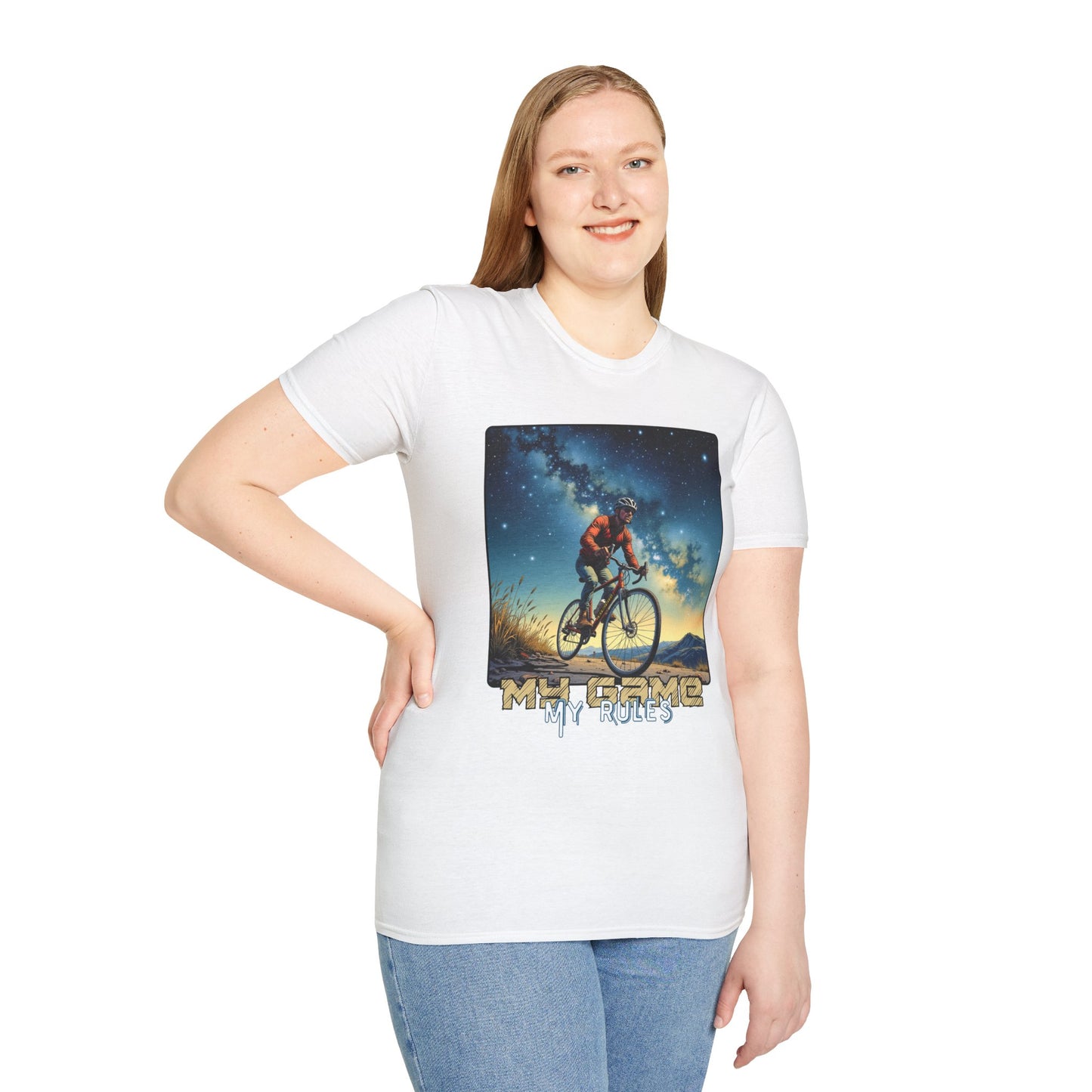 Cycling Adventure Unisex Softstyle T-Shirt - My Game My Rules, cycling ,sport