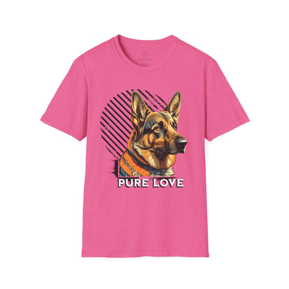 German Shepherd Pure Love Unisex Softstyle T-Shirt .dog