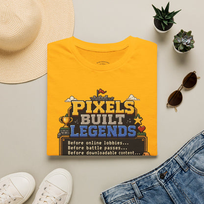 Pixels Built Legends T‑Shirt — Retro Gaming Nostalgia Tee