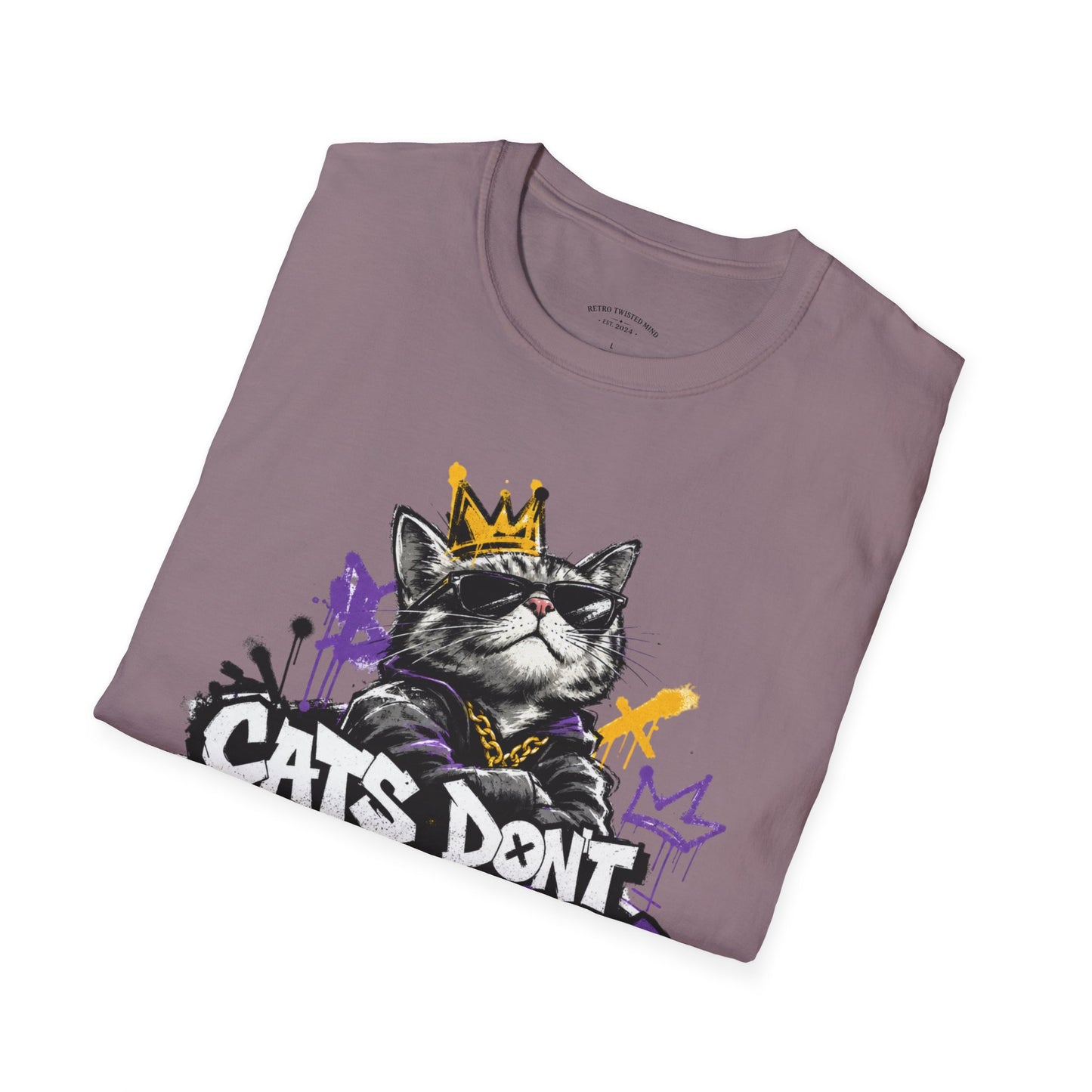 Cat Graphic Tee — "Cats Don't Have Owners They Have Staff"