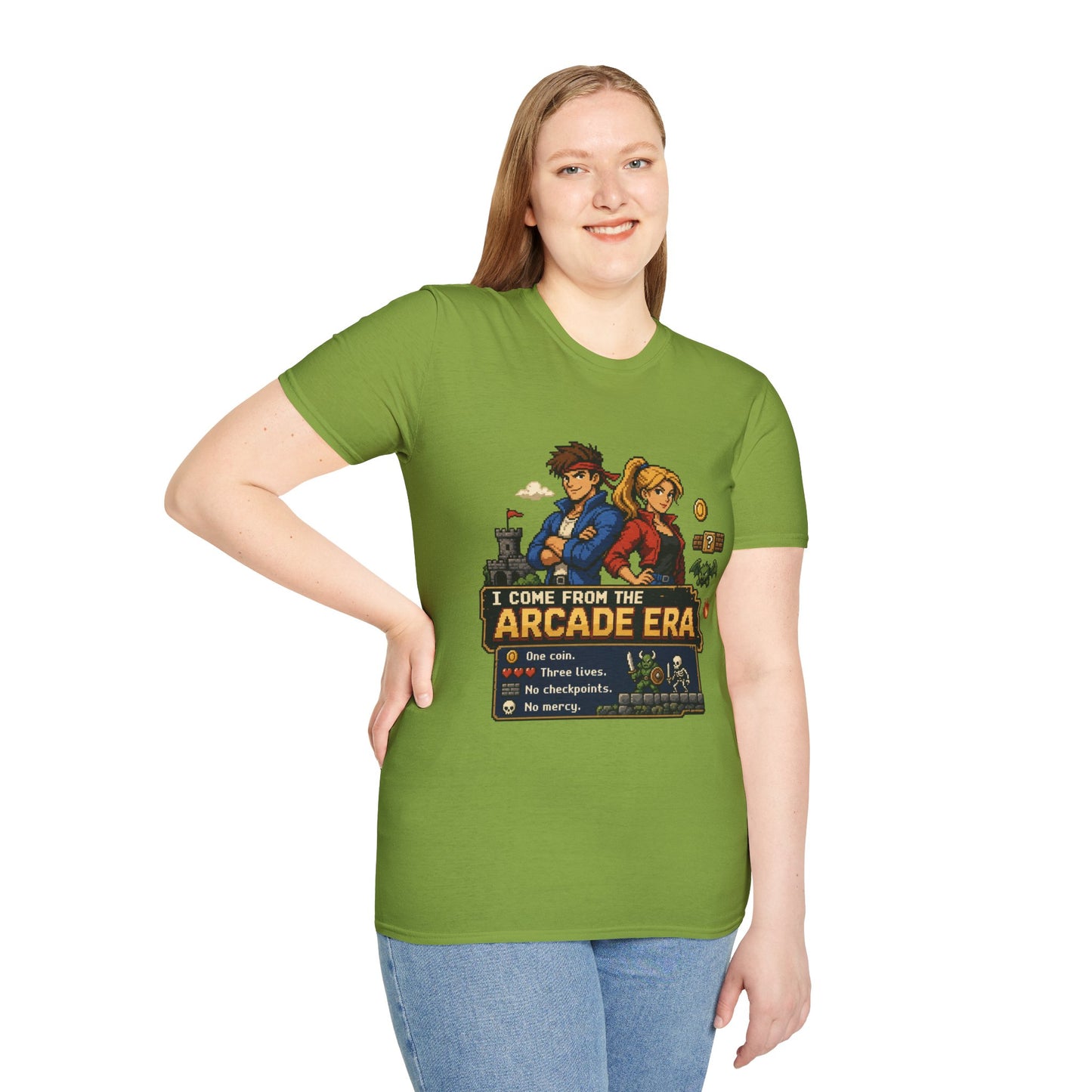 Retro Arcade Era T-Shirt — Pixel RPG Game Tribute