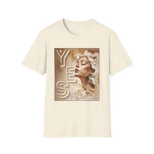 Yes Please Graphic T-Shirt — Vintage Portrait Typography Tee