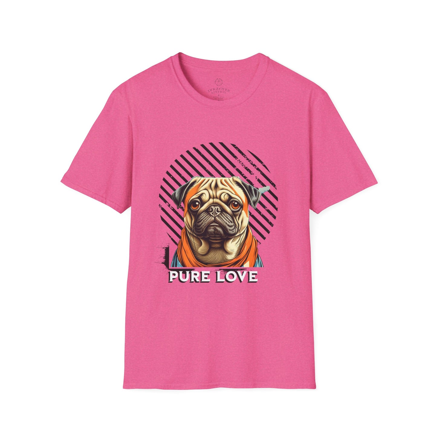 Pure Love Pug T-Shirt - Unisex Softstyle Tee