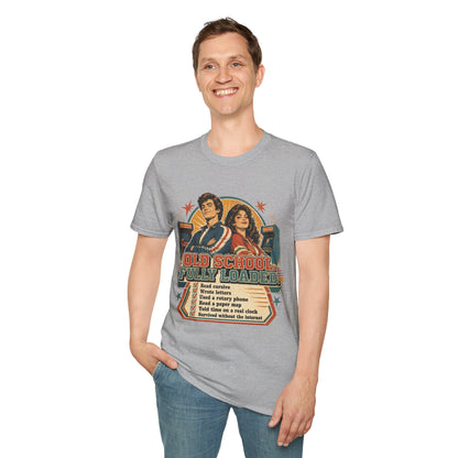 T-Shirt — Retro 'Old School' Arcade Couple Vintage Gamer Tee