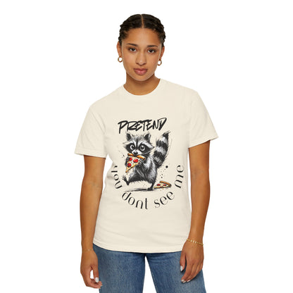 Raccoon Pizza 'Pretend You Don't See Me' Graphic T-Shirt
