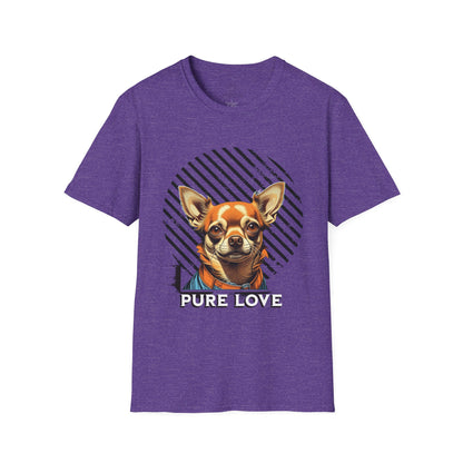 Dog Lover's Pure Love Unisex T-Shirt | Vibrant Orange Dog Design