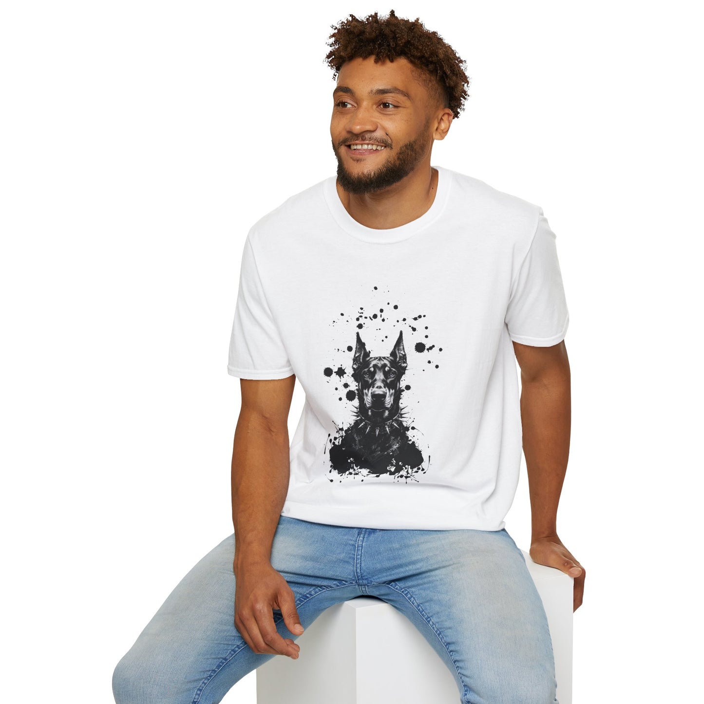 Doberman Ink Splatter T-Shirt