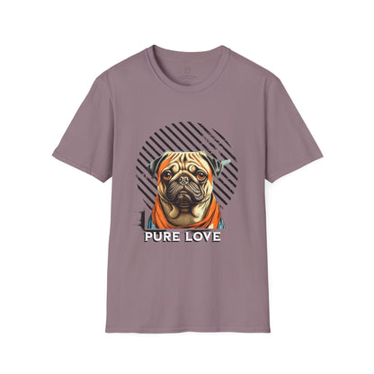 Pure Love Pug T-Shirt - Unisex Softstyle Tee