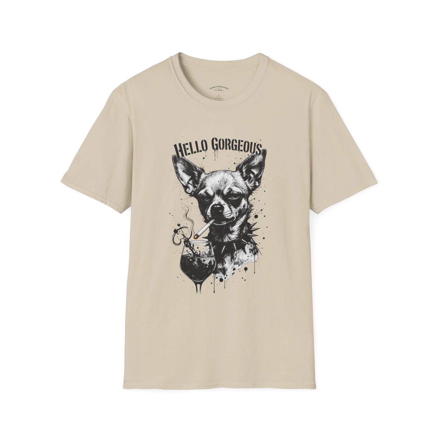 Chihuahua 'Hello Gorgeous' Tee - Cute Dog Graphic T-Shirt