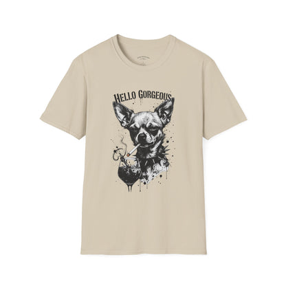 Chihuahua 'Hello Gorgeous' Tee - Cute Dog Graphic T-Shirt