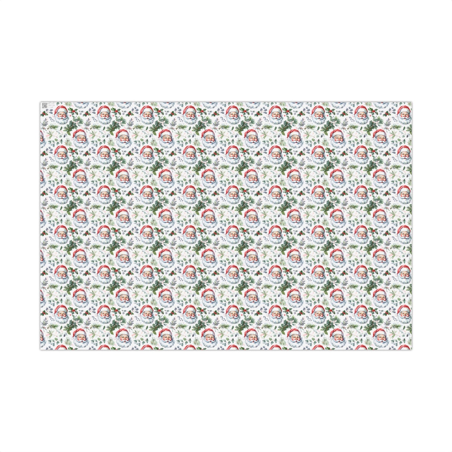 Santa Face Holiday Gift Wrap Paper - Festive Christmas Wrapping Sheets