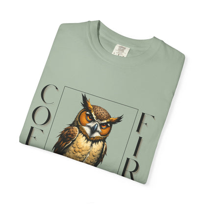 Coffee First Owl Graphic T-Shirt
