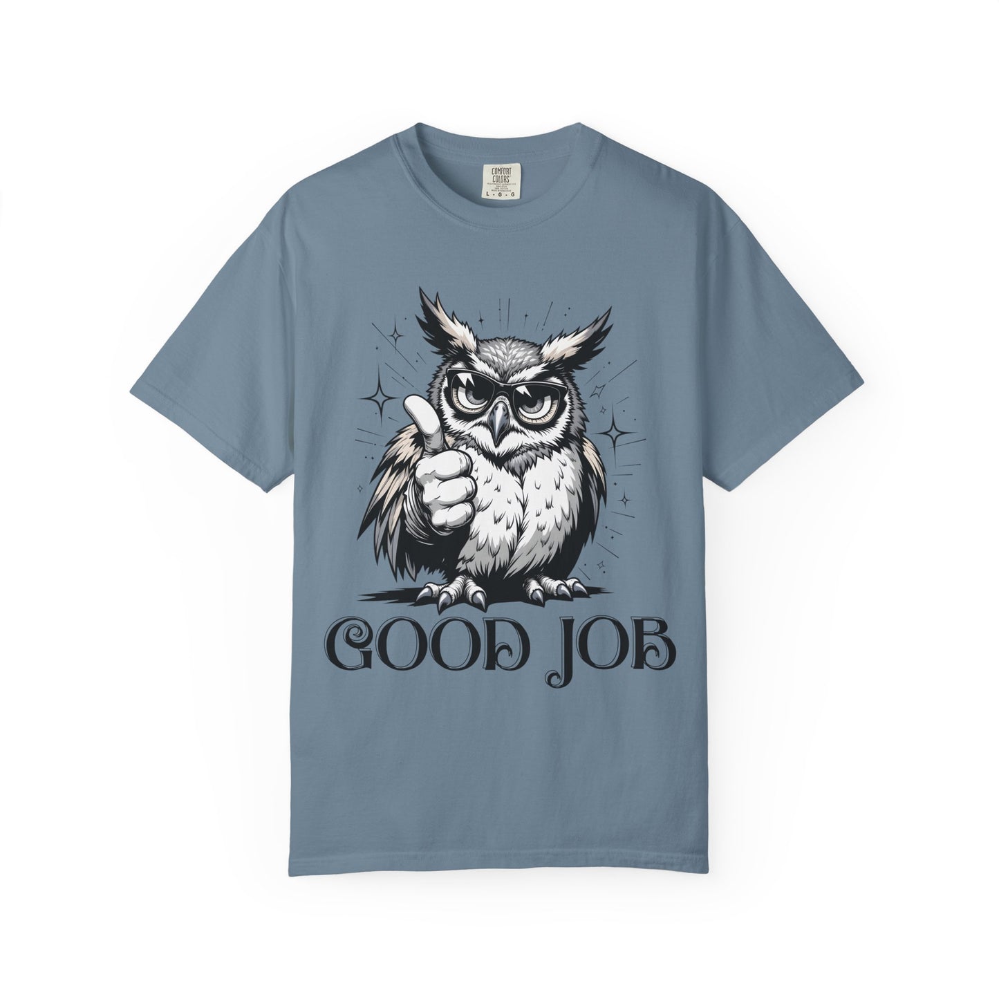 Good Job Owl T-Shirt — Thumbs-Up Retro Owl Graphic Tee