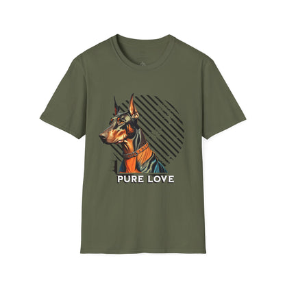 Pure Love Doberman Unisex Softstyle T-Shirt