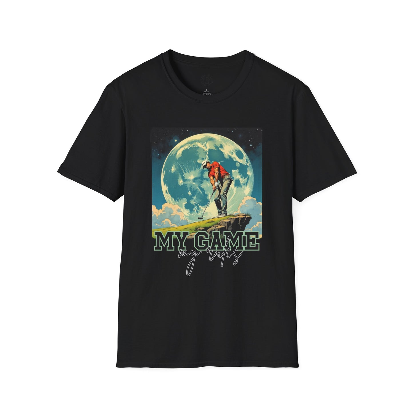 Retro Game Vibes Unisex Softstyle T-Shirt - 'My Game, My Rules' golf.sport