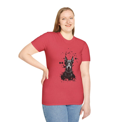 Doberman Ink Splatter T-Shirt