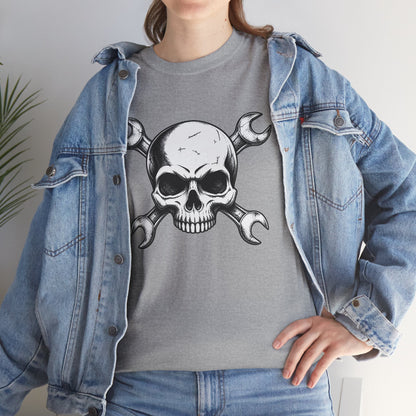 Mechanic Skull Tee — Wrench Crossbones Graphic T-Shirt