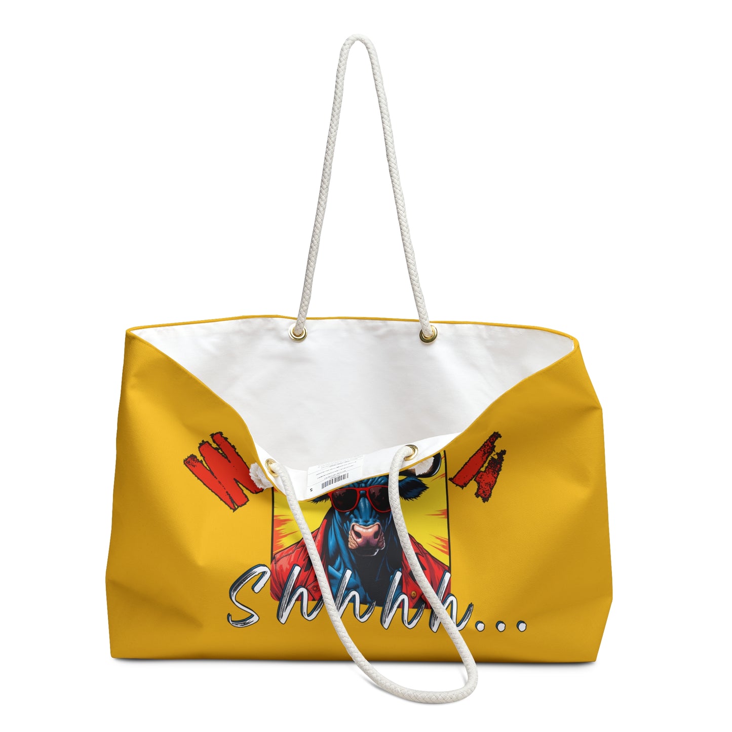 Whimsical Cow Weekender Bag - Perfect for Travel & Getaways,bull,vacations