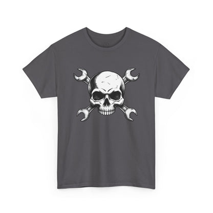 Mechanic Skull Tee — Wrench Crossbones Graphic T-Shirt