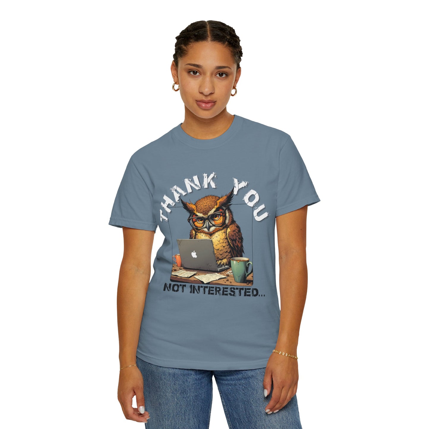 Owl 'Thank You, Not Interested' Graphic T-Shirt