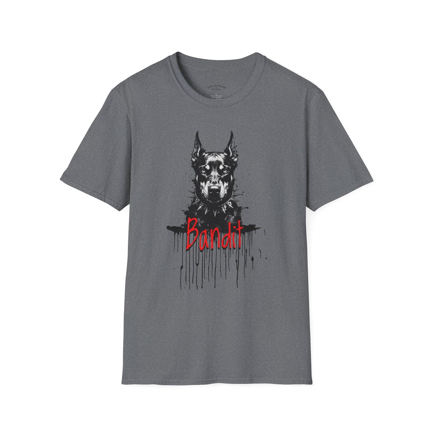 Doberman Portrait T-Shirt — "Warm Amour" Graphic Tee for Dog Lovers