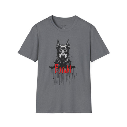 Doberman Portrait T-Shirt — "Warm Amour" Graphic Tee for Dog Lovers