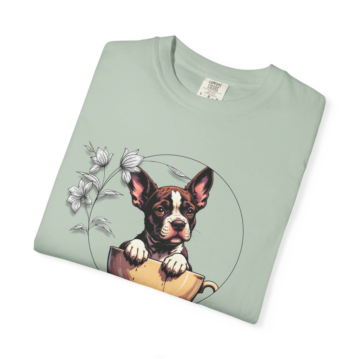 Coffee Pup Unisex Garment-Dyed T-shirt