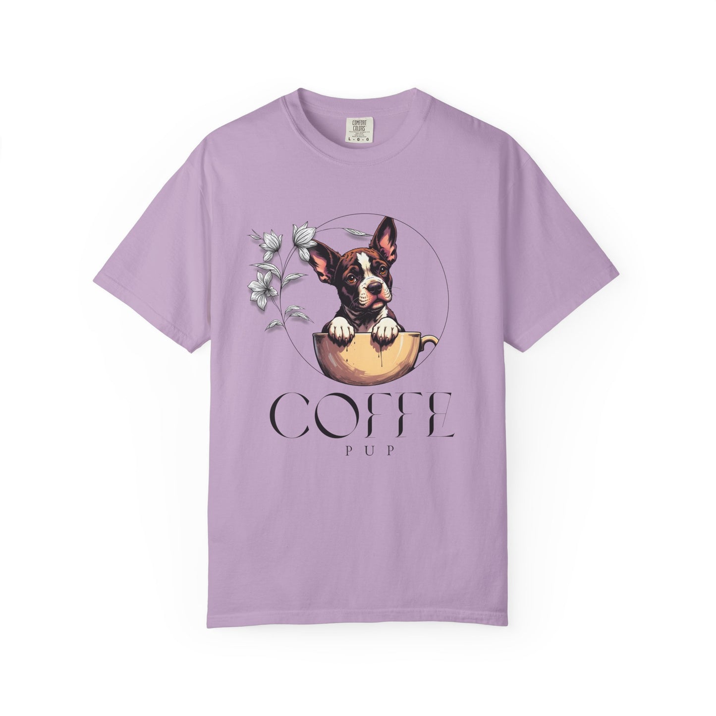 Coffee Pup Unisex Garment-Dyed T-shirt