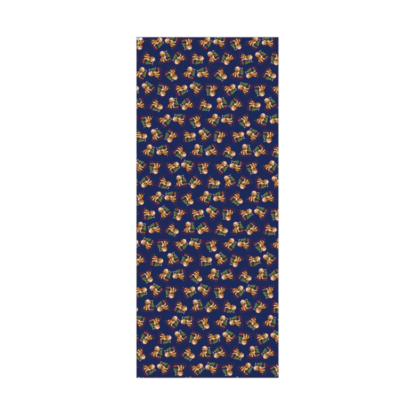Gift Wrap Paper — Cute Golden Retriever Puppy Christmas Pattern