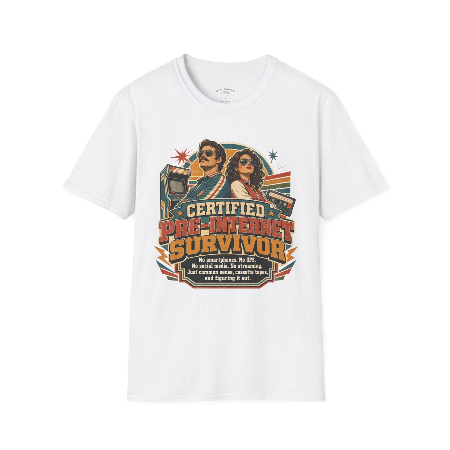 Certified Pre-Pandemic Survivor T-Shirt — Retro 70s Vintage Graphic