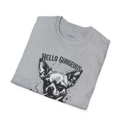 Chihuahua 'Hello Gorgeous' Tee - Cute Dog Graphic T-Shirt
