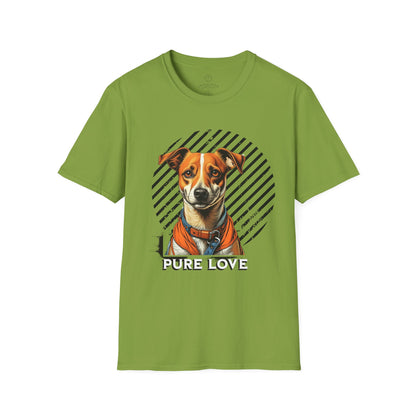 Pure Love Dog Unisex T-Shirt - Softstyle Cotton Tee for Animal Lovers