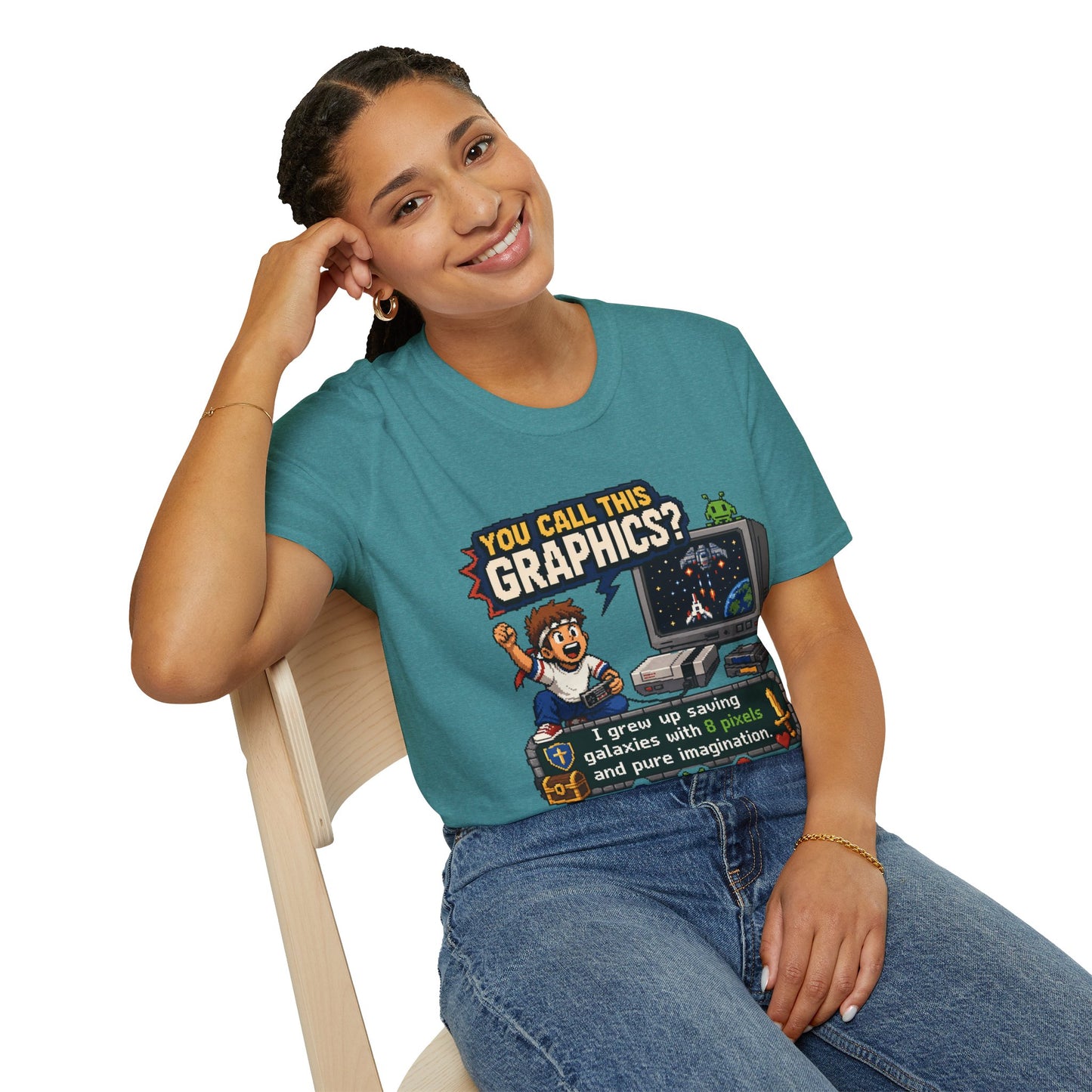 T-Shirt — "You Call This Graphics?" Retro Gamer Vintage Video Game Tee