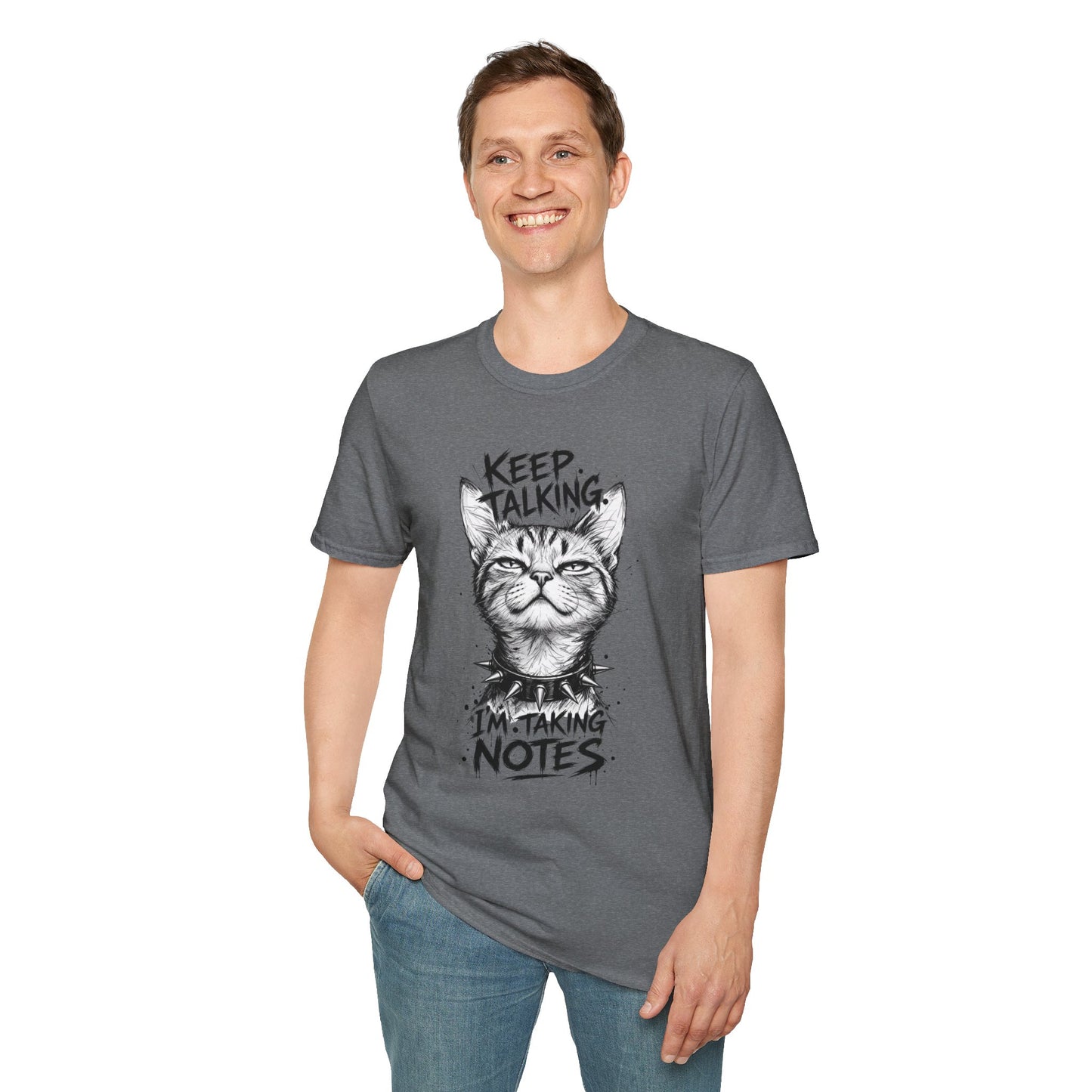 Keep Talking I'm Taking Notes Cat T‑Shirt
