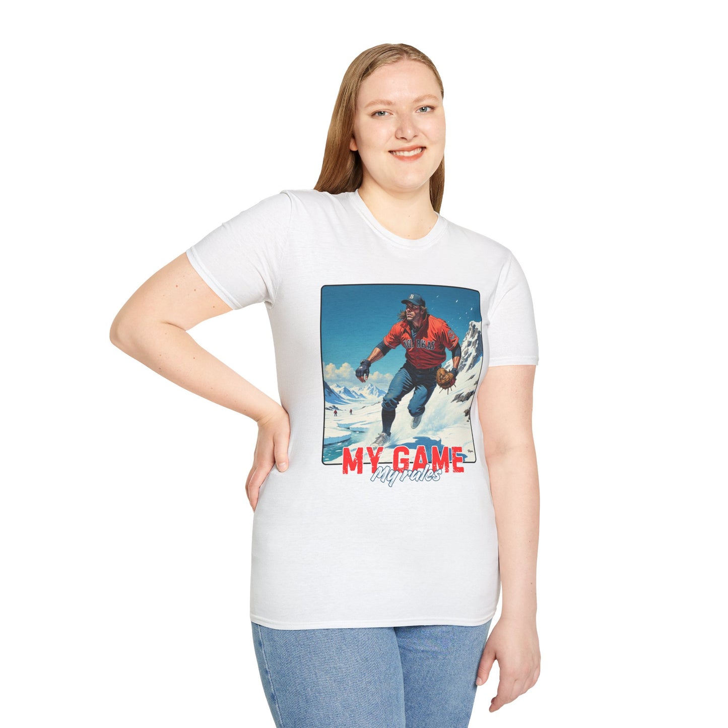 My Game My Rules Unisex Softstyle T-Shirt - Casual Fashion for Sports Lovers,sport , baseball,