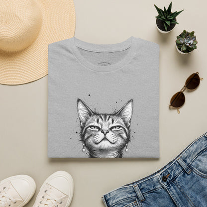 Cat T-Shirt — 'I Know I’m Fabulous' Cute Smiling Cat Graphic Tee
