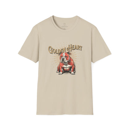 Golden Heart Bulldog Unisex Softstyle T-Shirt