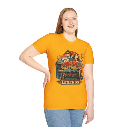 Raised Without Wi‑Fi T-Shirt — Retro 'Legends' Vintage Graphic Tee