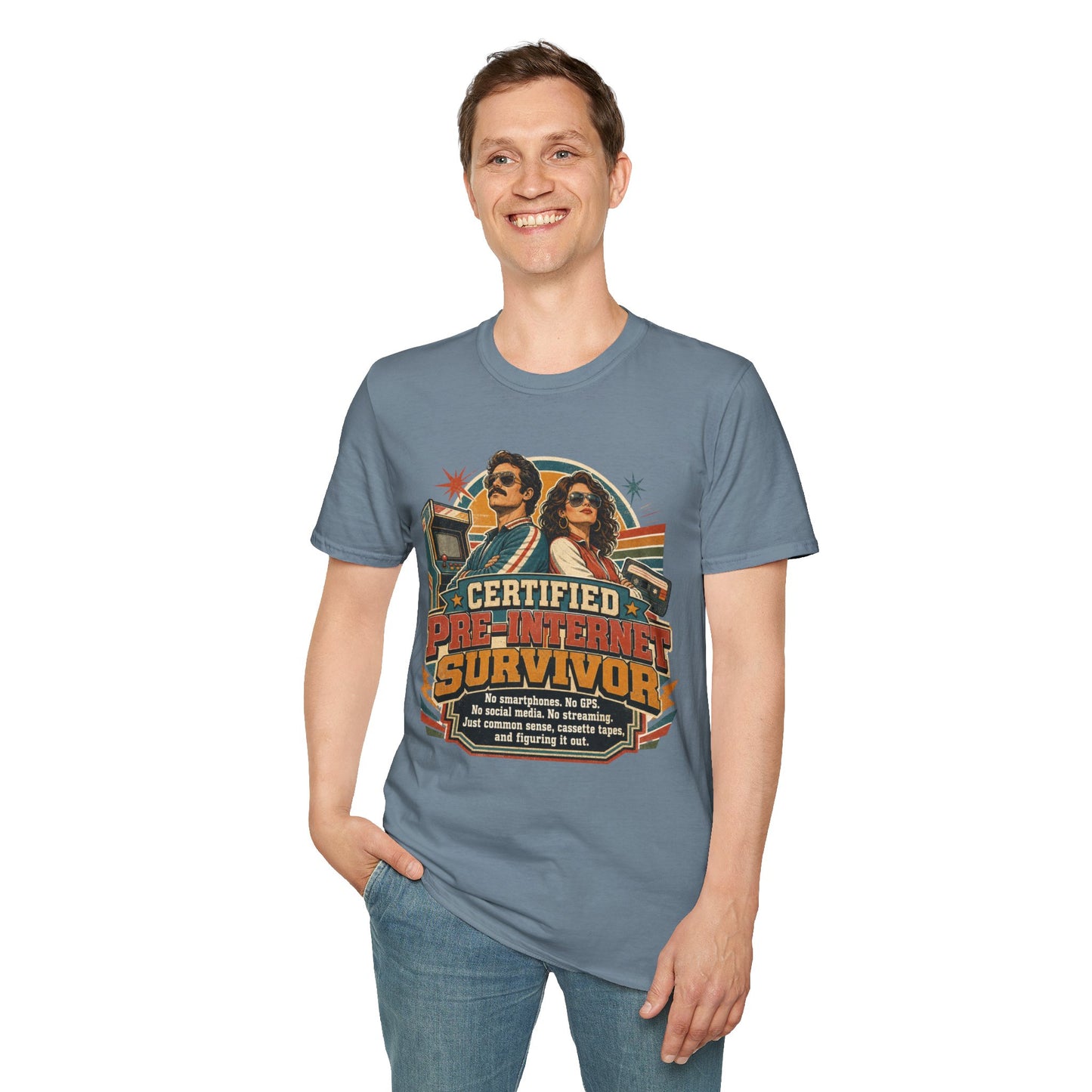 Certified Pre-Pandemic Survivor T-Shirt — Retro 70s Vintage Graphic