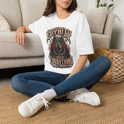 T-Shirt — Loyalty Over Everything Doberman Graphic Tee