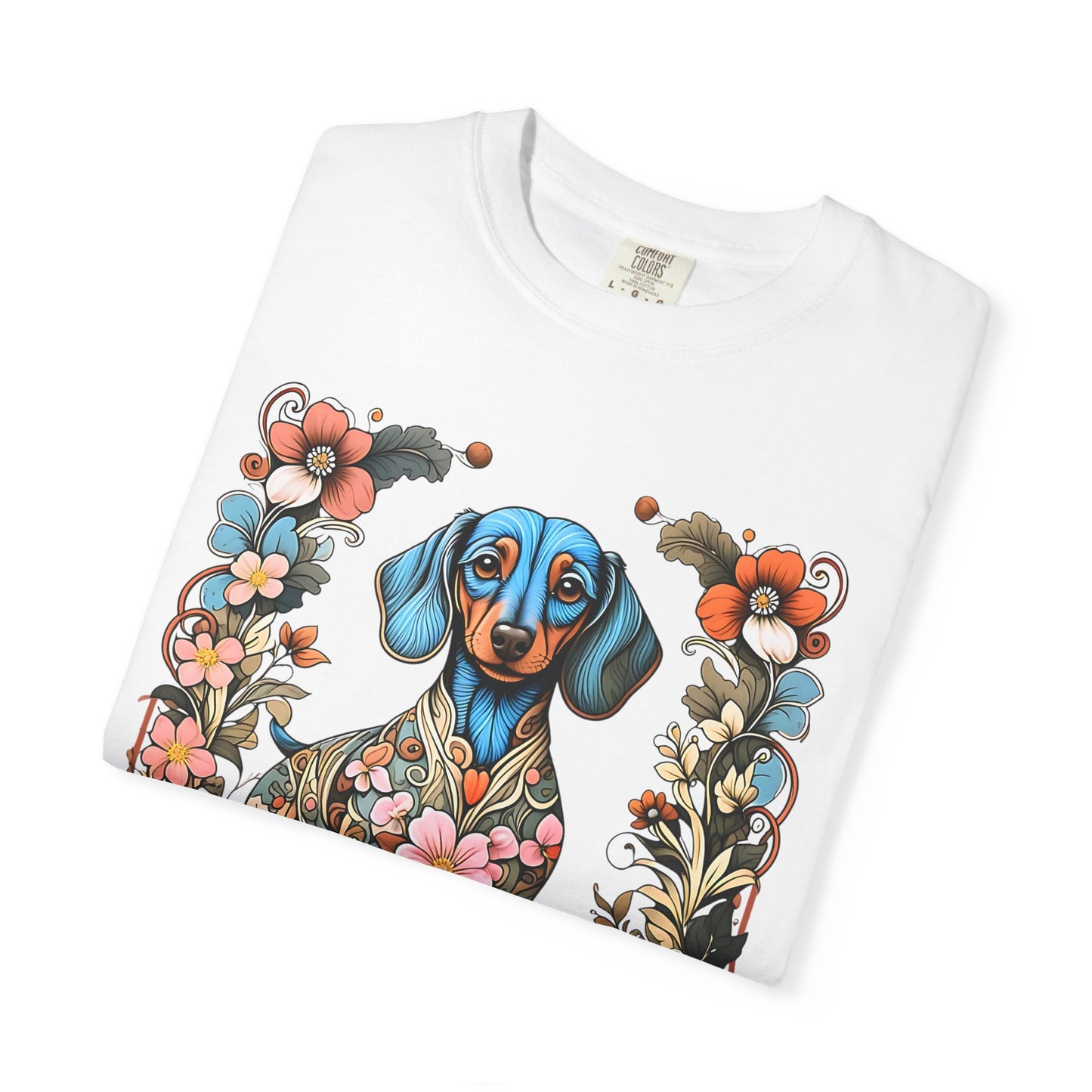 Pure Love Dachshund T-Shirt - Unisex Garment-Dyed Tee