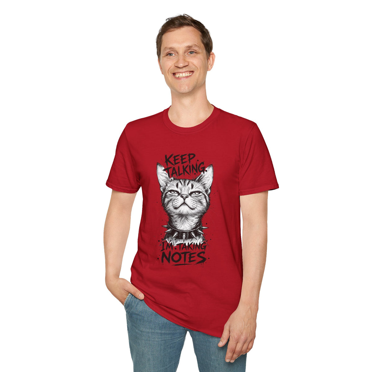 Keep Talking I'm Taking Notes Cat T‑Shirt