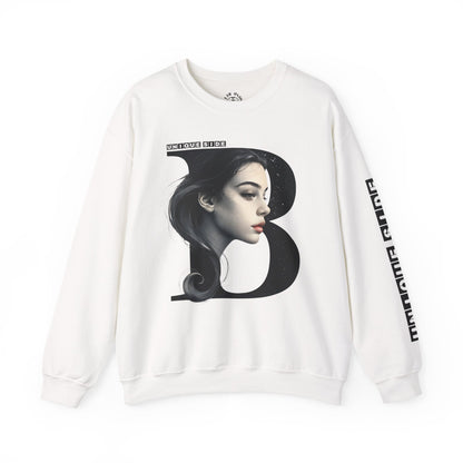 Letter B,Stylish Artistic Sweatshirt, Trendy Crewneck, Graphic Sweater, Cozy Unisex Top, Unique Gift for Art Lovers, Everyday Comfort