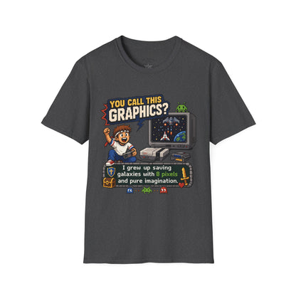 T-Shirt — "You Call This Graphics?" Retro Gamer Vintage Video Game Tee