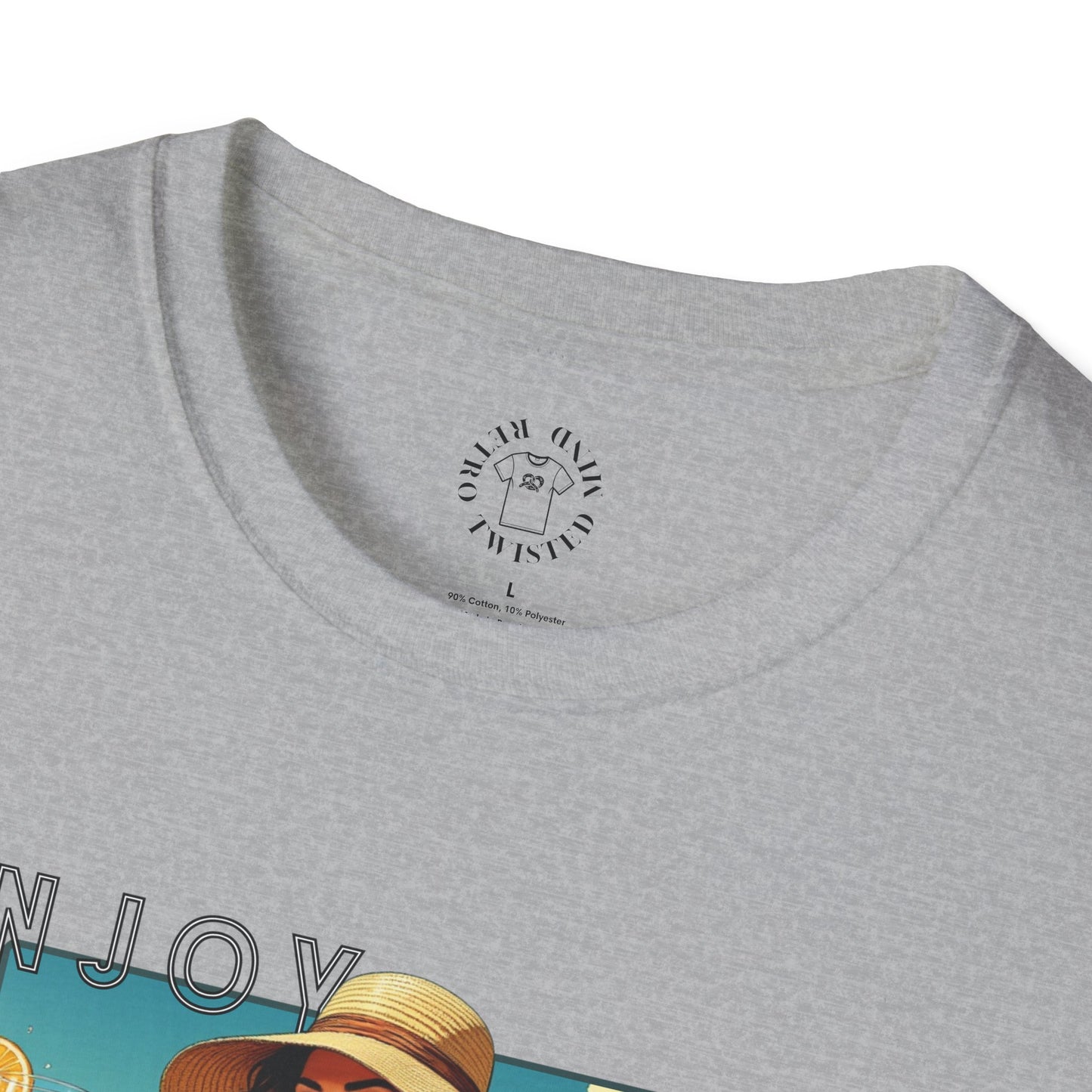 Enjoy Summer Vintage T-Shirt - Unisex Softstyle Tee for Beach Lovers