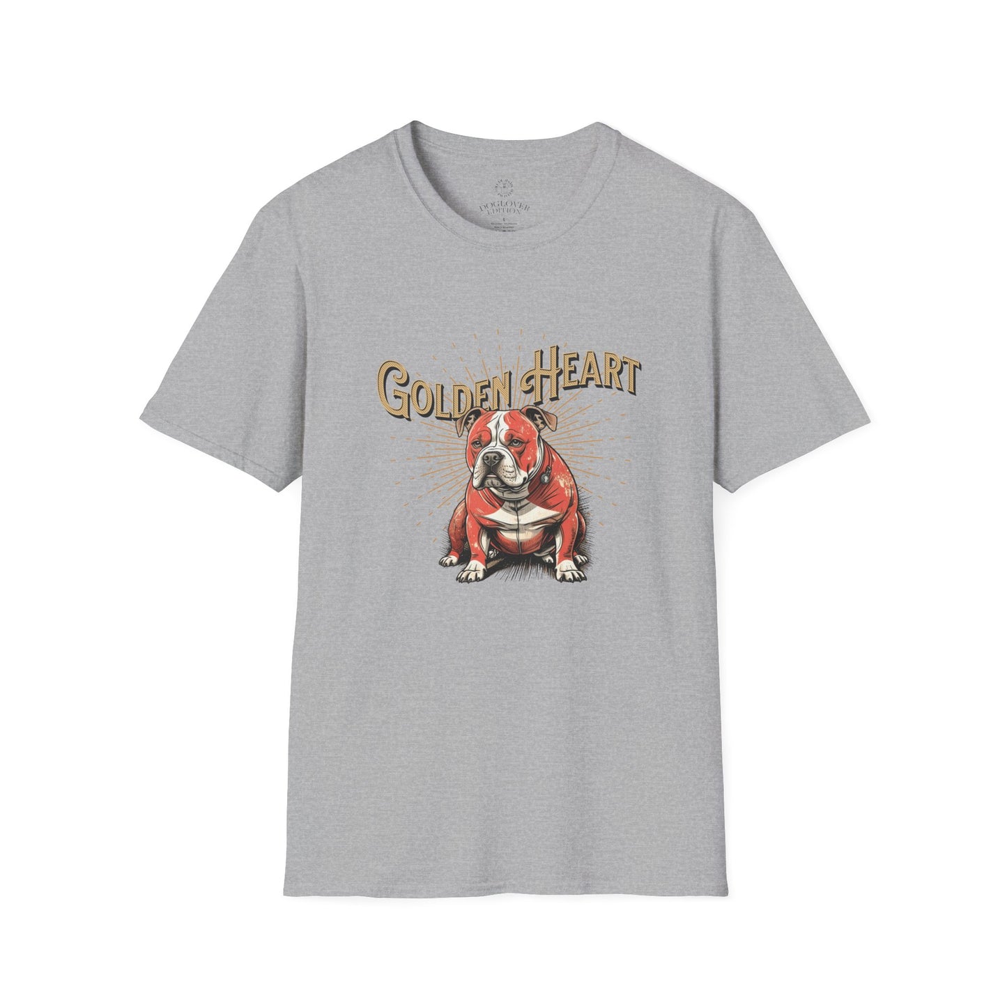 Golden Heart Bulldog Unisex Softstyle T-Shirt