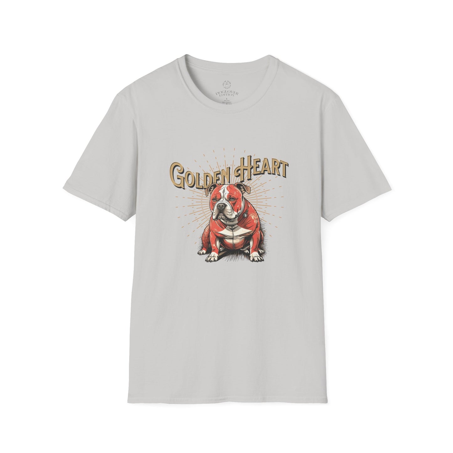 Golden Heart Bulldog Unisex Softstyle T-Shirt